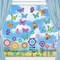 72 PCS Large Size Spring Window Clings Flowers Butterfly Windows Clings Decals Anti Collision Glass Windows Stickers for Baby Shower Decoration Party Supplies